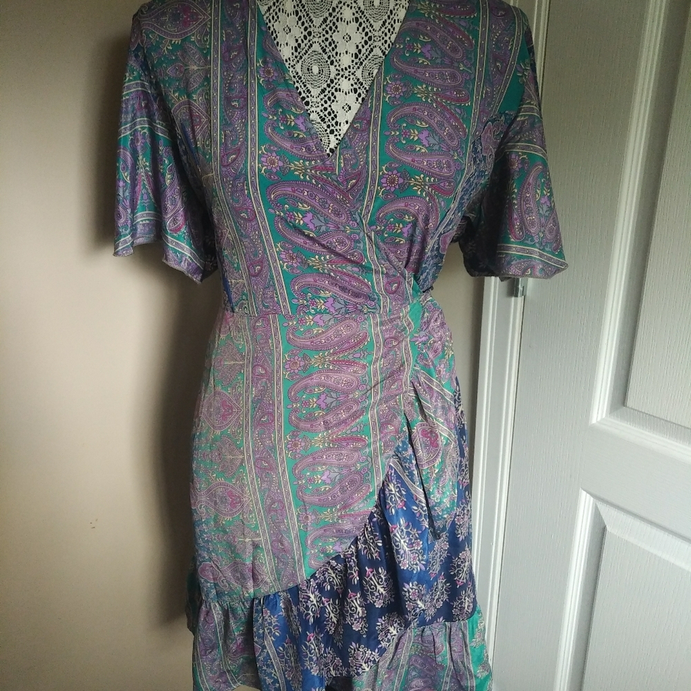 NWT silk Wrap Dress